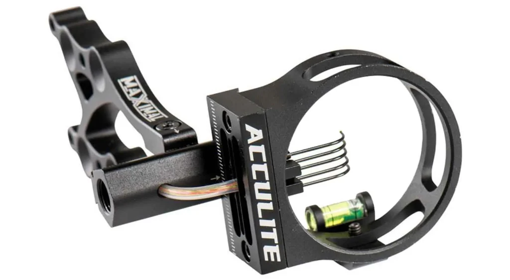 5-pin buesigte med fiberoptik og vaterpas – Maximal Acculite .019 til compoundbue