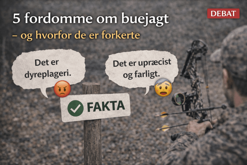 Debat om fordomme mod buejagt med jæger og compoundbue i naturen